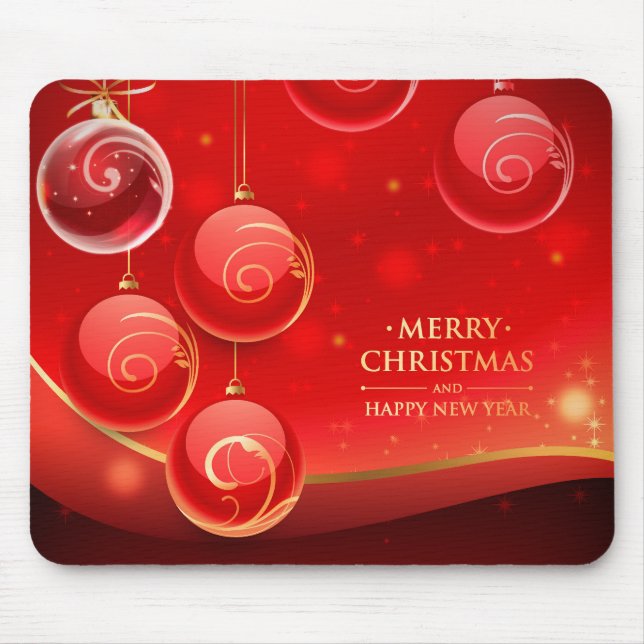Beautiful Merry Christmas Mouse Pad (Front)