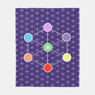 Beautiful Metatron's Cube Fleece Blanket