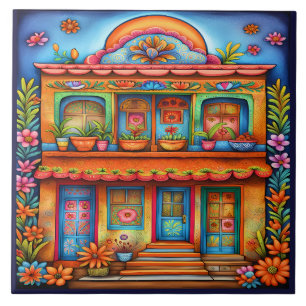Beautiful Mexican Art Ceramic Tile