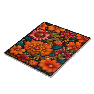Beautiful Mexican Art Ceramic Tile