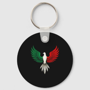 Beautiful Mexican Flag Dove Patriotic Peace Bird A Key Ring