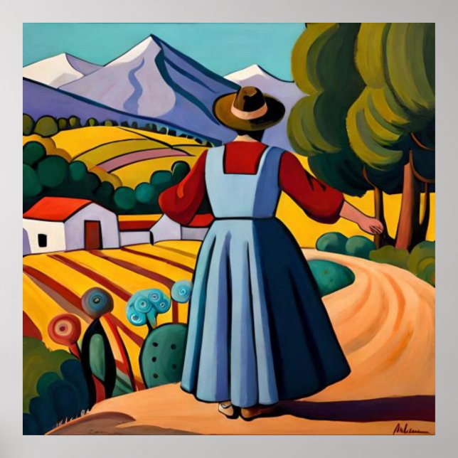 Beautiful Mexican Village in the Mountains Poster (Front)