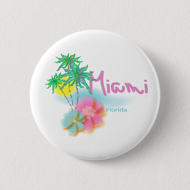 Beautiful Miami Florida 6 Cm Round Badge (Front)