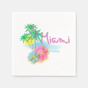 Beautiful Miami Florida Napkins
