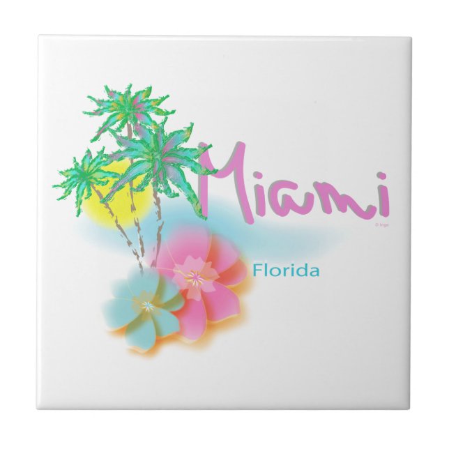 Beautiful Miami Florida Tile (Front)