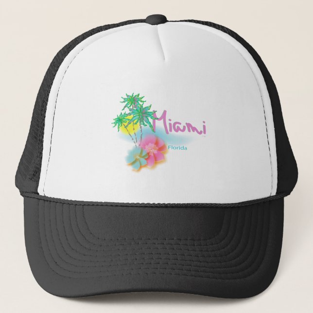 Beautiful Miami Florida Trucker Hat (Front)