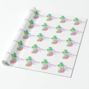 Beautiful Miami Florida Wrapping Paper