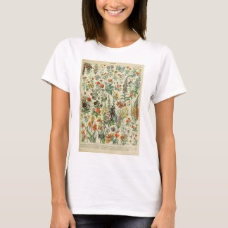Beautiful Millot Fleur Illistration Print T-Shirt