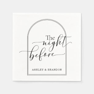 Beautiful Minimal Script The Night Before Napkins