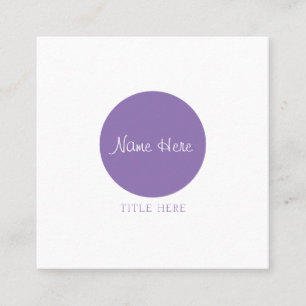 Beautiful Minimalist Circle Square Business Cards