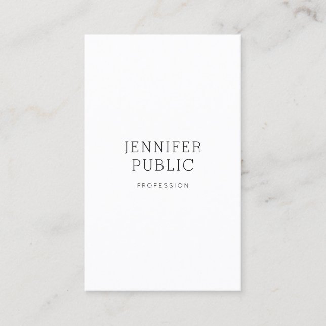 Beautiful Minimalist Design Trendy Plain Modern Business Card (Front)