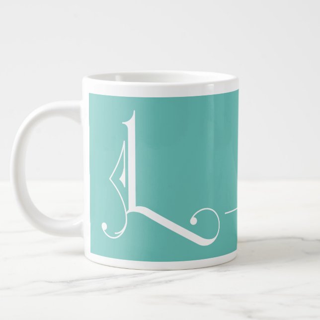 Beautiful Minimalist Elegant Monogram L Large Coffee Mug (Left)