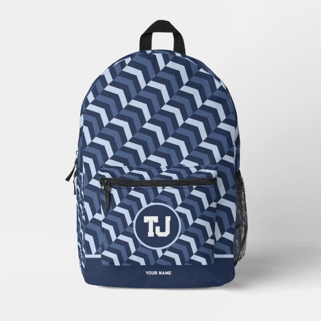 Beautiful Minimalist Modern Personalised Printed Backpack (Front)