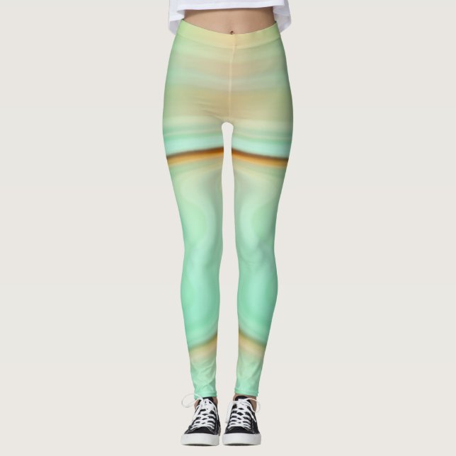 Beautiful Mint Gradient Leggings (Front)