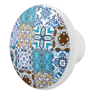 🤩 Beautiful mix of Azulejos  Ceramic Knob
