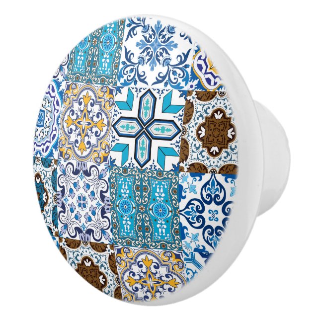 🤩 Beautiful mix of Azulejos  Ceramic Knob (Right)