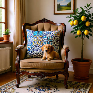 🤩 Beautiful mix of Azulejos Throw Pillow