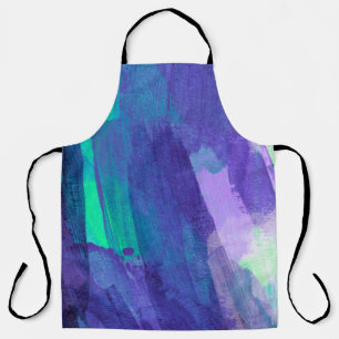 Beautiful mixed media painting. Trendy hand painte Apron