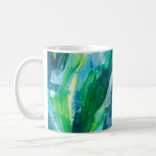 Beautiful mixed media painting. Trendy hand painte Coffee Mug