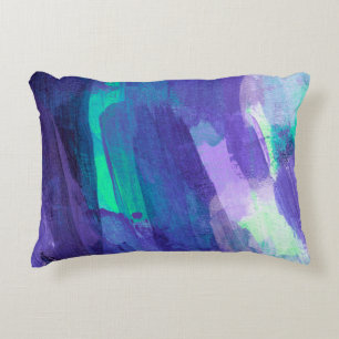 Beautiful mixed media painting. Trendy hand painte Decorative Cushion