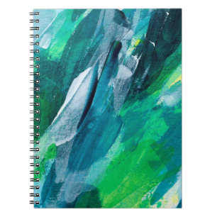 Beautiful mixed media painting. Trendy hand painte Notebook
