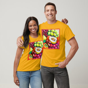 Beautiful Mixture of Grape Fruit Painting. Buy Now T-Shirt