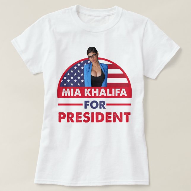 Beautiful Model Mia Khalifa Awesome For Movie Fans T-Shirt (Design Front)