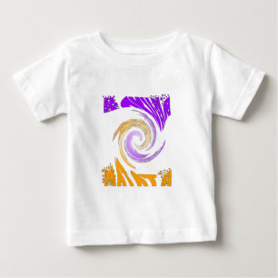Beautiful Modern Art Design: Purple and Gold Whirl Baby T-Shirt