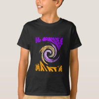Beautiful Modern Art Design: Purple and Gold Whirl