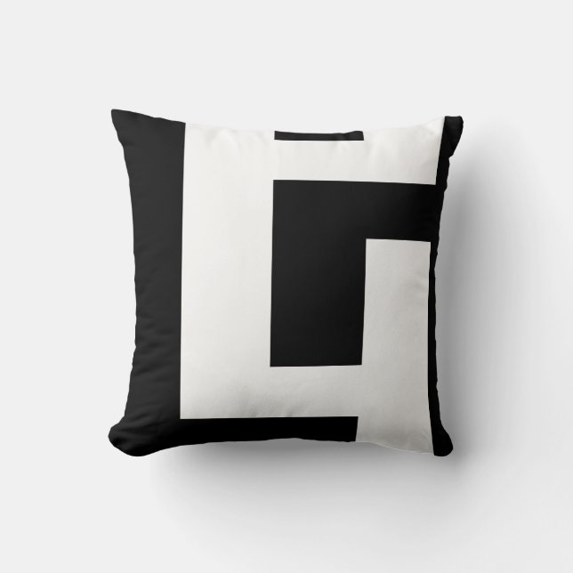 Beautiful Modern Black and White 2 Cushion (Front)