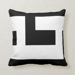 Beautiful Modern Black and White 2 Cushion