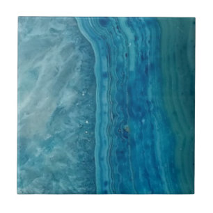 Beautiful Modern Blue Agate Ceramic Tile