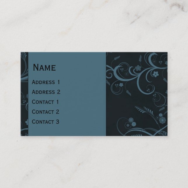 Beautiful modern curls design business card (Front)