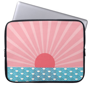 Beautiful modern design of new year sunrise laptop sleeve