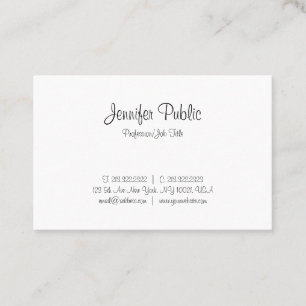Beautiful Modern Handwritten Script Cool Simple Business Card