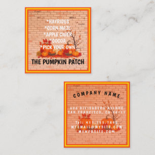 Beautiful Modern Happy Thanksgiving Fall Square Business Card