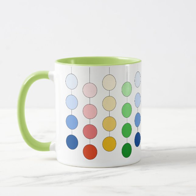 Beautiful Modern Multicolored Hanging Circles Mug (Left)