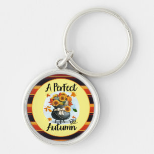 Beautiful Modern Thanksgiving Autumn Collection Key Ring