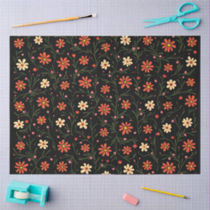 Beautiful Modern Vintage Floral Collection Tissue Paper