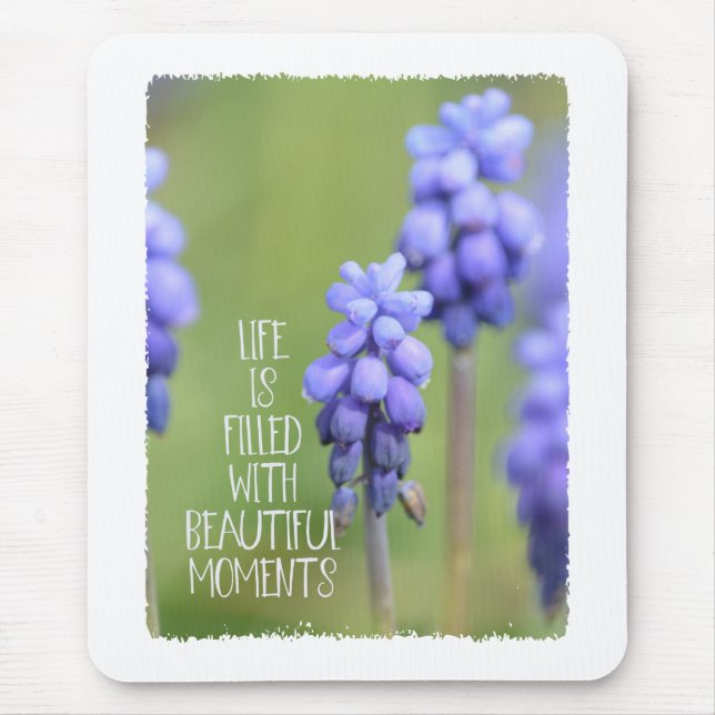 Beautiful Moments Purple Flowers Mouse Pad (Front)