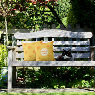 Beautiful Mon Petit Jardin Yellow Peach Garden Cushion