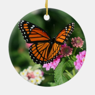 Beautiful Monarch Butterfly Ceramic Ornament
