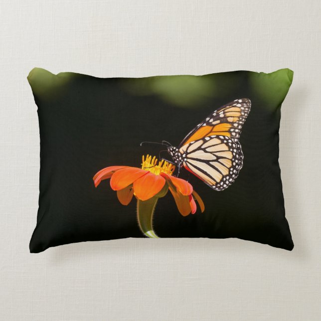 Beautiful Monarch Butterfly Decorative Cushion (Front)