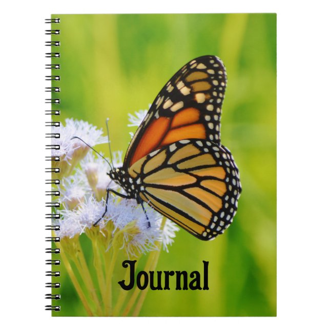 Beautiful Monarch Butterfly Journal Notebook (Front)