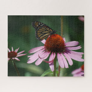 Beautiful Monarch Butterfly on a Purple Cone Flowe Jigsaw Puzzle