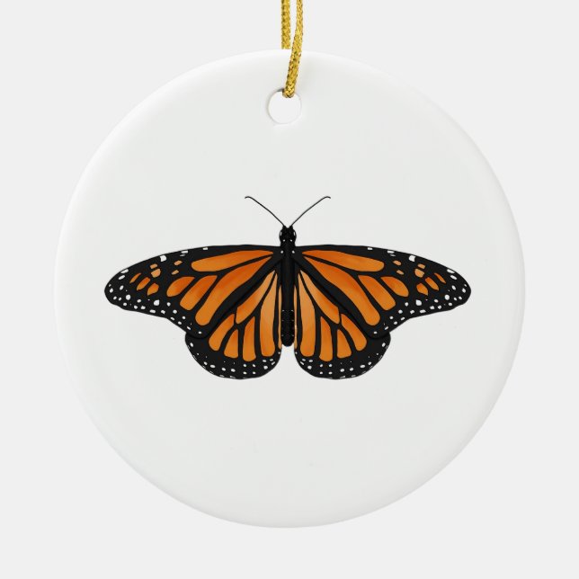 Beautiful monarch ornament! ceramic ornament (Front)