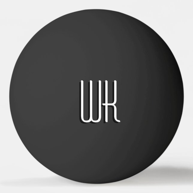 Beautiful Monogram Ping Pong Ball (Front)
