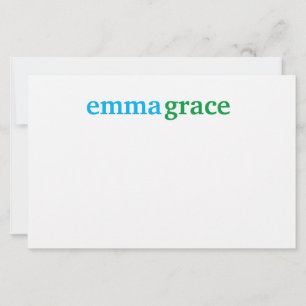 Beautiful Monogramed Stationery Note Card