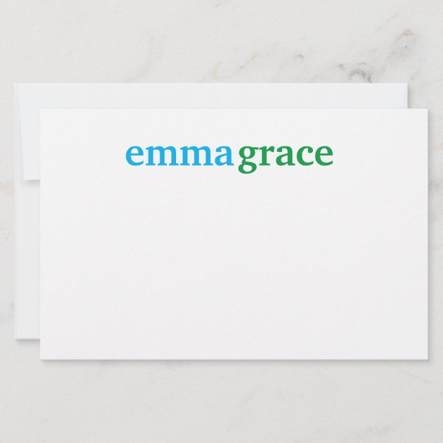 Beautiful Monogramed Stationery Note Card (Front)