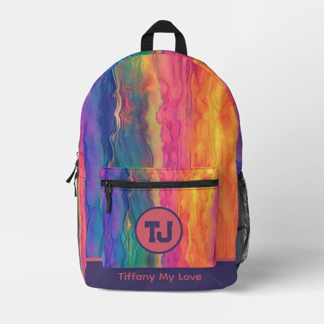 Beautiful Monogrammed Coach Backpack (Front)